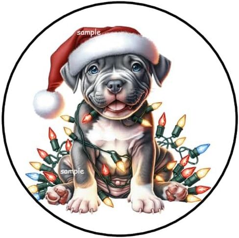 30 قطعة من ملصقات عيد الميلاد من Pit Bull، أختام مغلف، طوابع، ملصقات، علامات 1.5 بوصة، ملصق دائري للحروف، بطاقات الهدايا، حزم الصناديق، العطلات، أضواء الكلب بيتبول in Saudi Arabia