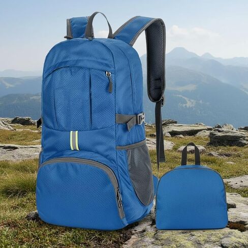Foldable Waterproof Hiking Backpack - Lightweight Outdoor Travel Daypack for Men Women, Portable Sports Pack for Camping (Green) in Saudi Arabia