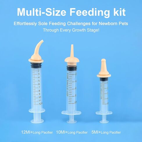 مجموعة زجاجات الرضاعة للقطط الصغيرة مع حلمات، وموزع تركيبة خالية من مادة BPA، وحقنة تغذية للحيوانات حديثي الولادة in Kuwait