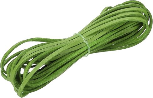 خيط جلدي من PATIKIL، مقاس 3 مم × 5.5 ياردة من الجلد السويدي الصناعي المسطح خيط مخملي لصنع المجوهرات وقلادة السوار DIY Crafts Dream Catcher، أزرق in Kuwait