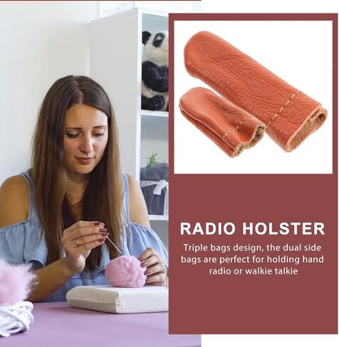 20 قطعة من الجلد غطاء للأصابع إبرة التلبيد حماة الاصبع لليد الحرفية الخياطة التطريز صناعة يدوية لون عشوائي in Kuwait