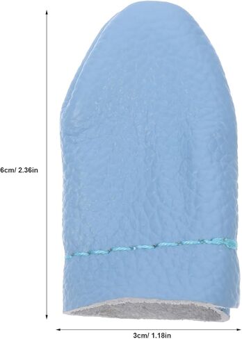 20 قطعة من الجلد غطاء للأصابع إبرة التلبيد حماة الاصبع لليد الحرفية الخياطة التطريز صناعة يدوية لون عشوائي in Kuwait