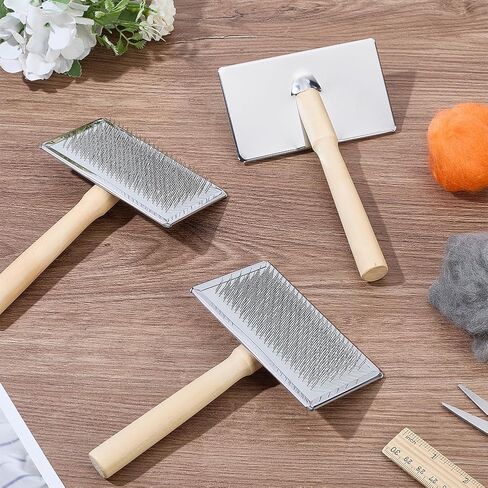 WEBEEDY 3 قطع من فرشاة اللباد الصوفية ذات الإبرة اليدوية من أجل اللباد بإبرة الصوف وأداة تزيين الحيوانات الأليفة، مستلزمات اللباد الصوفية المنزلية، ديكورات الحرف اليدوية، هدية عيد الميلاد، 4.7 × 7.5 بوصة in Saudi Arabia