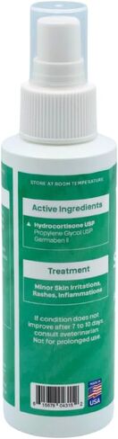 vetr Skin Relief Hydrocortisone Spray for Dogs - Topical Support for Itchy Skin and Hot Spots - 4 oz (120mL) - Vet-Formulated in USA in Kuwait