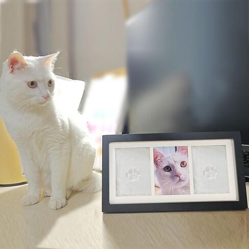 Paw Print Impression Kit for Dogs and Cats, 2 Clay, Large Ink Pad, Pet Memorial Keepsake, DIY Memorial Gift for Pet Owners, Black in Saudi Arabia