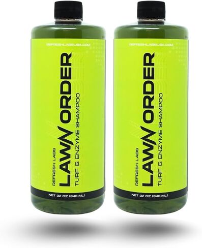 منظف ​​العشب الصناعي ومزيل الرائحة من LawN Order - يعمل بالإنزيم، آمن للحيوانات الأليفة والأطفال، يزيل روائح فوضى الحيوانات الأليفة (عبوتان (2 × 32 أونصة)) in Kuwait