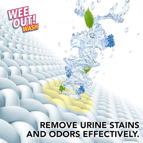 مادة مضافة للغسيل من PUPIBOO Wee Out Wash Enzyme لإزالة رائحة الحيوانات الأليفة والبقع - آمنة للحيوانات الأليفة، ومزيل البول غير السام لمنصات الكلاب والفراش والبطانيات القابلة للغسل - تنعش وتنظف الأقمشة in Kuwait