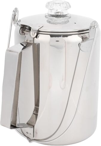 HEEPDD Coffee Percolator with Filters, Percolators Steel Stovetop Coffee Maker for Camping Hiking Backpacking, 9 Cups Portable for Indoor Outdoor Use with (Silver) in Saudi Arabia