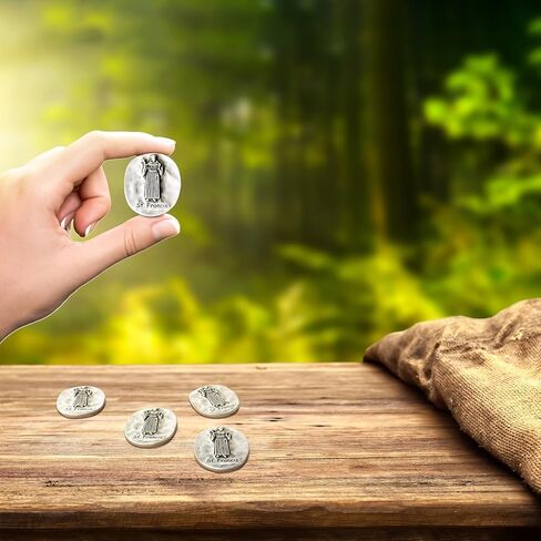 20 قطعة صغيرة من رموز جيب سانت فرانسيس (بوصة واحدة) - عملات شفيع الحيوانات لسحر طوق الكلاب، وهدايا إنقاذ الطبيب البيطري، ومباركة الحيوانات ونشرات الكنيسة (فضية عتيقة، كبيرة الحجم) in Kuwait