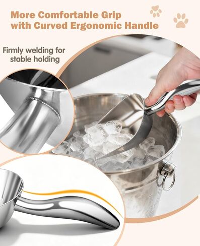 Stainless Steel Dog Food Scoop 1 Cup, Metal Pet Food Scoop With Measuring Lines (Cup/Ml), Dog Food Measuring Scoop For Dogs, Cats, And Kitchen Use, Dishwasher Safe in Kuwait