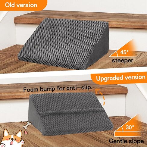 Upgrade Non-Slip Dog Ramps/Stairs for Staircase, Foam Dog Ramps for Stairs Inside House, Foam Pet Ramps for Small Dogs, Stair Ramp for Injured Dogs Cats with Self-Sticky Pads to Fix, 6 Pack in Kuwait