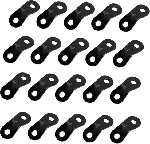 SUNGOOYUE 20Pcs Aluminum Alloy Rope Tensioner, Dual Holes Rugged Cord Adjuster for Camping Hiking Outdoor Activities (Black) in Saudi Arabia