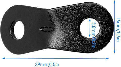 SUNGOOYUE 20Pcs Aluminum Alloy Rope Tensioner, Dual Holes Rugged Cord Adjuster for Camping Hiking Outdoor Activities (Black) in Saudi Arabia