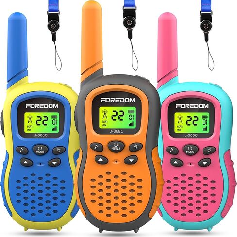 FOREDOM J388C Walkie Talkies for Kids 2 Pack Long Range with Flashlight - Pink in Kuwait
