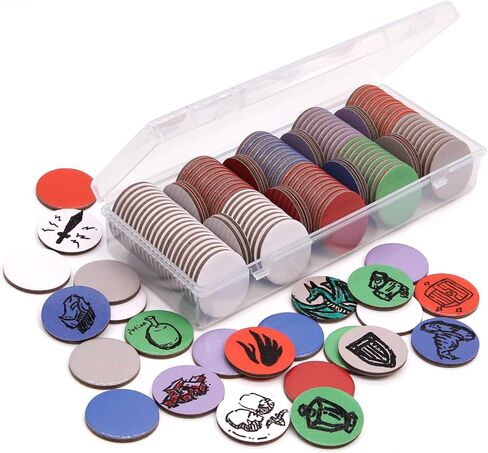 100 Pcs Dry Erase Tokens – Reusable Writable Blank Game Counters, Customizable Discs for DND, MTG, Tabletop RPGs, Board Games & Bingo Accessories in Saudi Arabia
