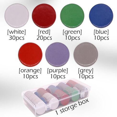 100 Pcs Dry Erase Tokens – Reusable Writable Blank Game Counters, Customizable Discs for DND, MTG, Tabletop RPGs, Board Games & Bingo Accessories in Saudi Arabia