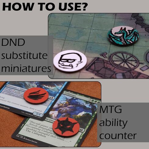 100 Pcs Dry Erase Tokens – Reusable Writable Blank Game Counters, Customizable Discs for DND, MTG, Tabletop RPGs, Board Games & Bingo Accessories in Saudi Arabia