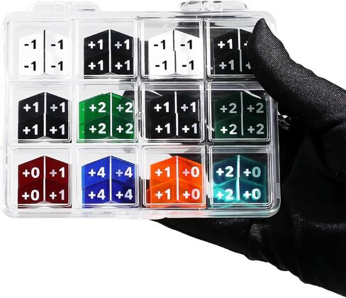 SIXPOINTS 60 Pieces MTG Counters Tokens Buff +1/+0 Life Counter Token & Box Set Compatible with Magic The Gathering Creature Stats or Loyalty, TCG, Card Games Accessories in Saudi Arabia
