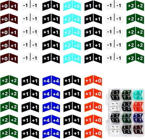 SIXPOINTS 60 Pieces MTG Counters Tokens Buff +1/+0 Life Counter Token & Box Set Compatible with Magic The Gathering Creature Stats or Loyalty, TCG, Card Games Accessories in Saudi Arabia