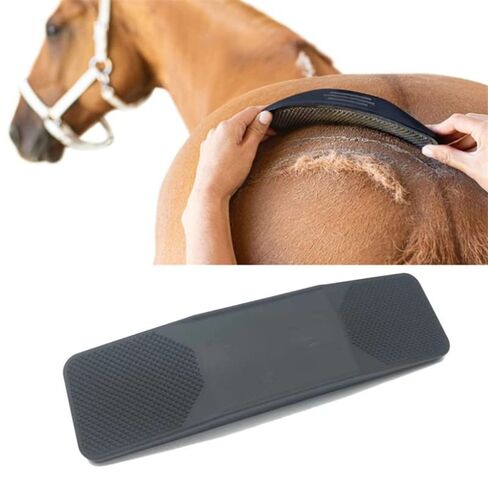 Horse beauty tool, multi-functional hair comb, for bathing, hair removal, massage and cleaning, 9 inches long, 2.51 inches wide, black in Kuwait