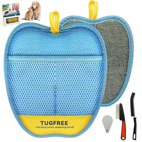 قفاز إزالة شعر الحيوانات الأليفة من TUGFREE للكلاب والقطط، فرشاة سحرية كهروستاتيكية للتزيين وقفاز إزالة الفراء قابل للغسل للأثاث والأريكة والسجاد ومقاعد السيارات، مزيل شعر الحيوانات الأليفة أكثر كفاءة بنسبة 60% in Kuwait