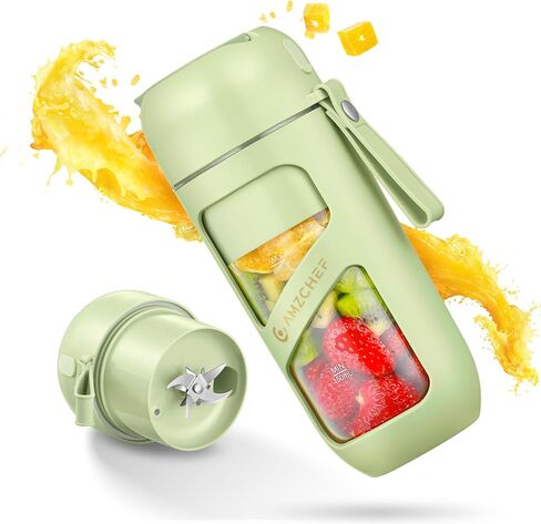 AMZCHEF Portable Blender, Strong Cutting Power with 10-Blade,Type-C Rechargeable,Vacuum Personal Size Mini Blender for Shakes and Smoothies, BPA free, for Sports, Travel, Hiking in Saudi Arabia