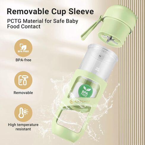 AMZCHEF Portable Blender, Strong Cutting Power with 10-Blade,Type-C Rechargeable,Vacuum Personal Size Mini Blender for Shakes and Smoothies, BPA free, for Sports, Travel, Hiking in Saudi Arabia