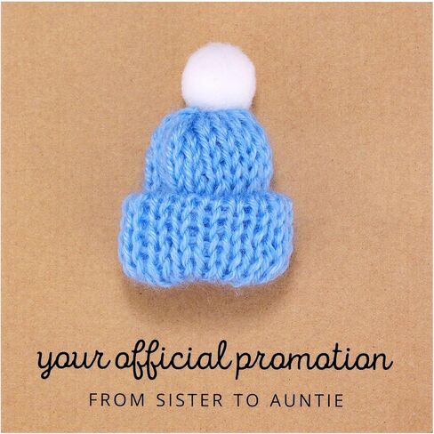 Ukodnus Aunt To Be Card with Beige Knitted Hat, Pregnancy Announcement Card for Auntie, from Sister to Auntie Gift, Gender Reveal Gift for Aunt, Best Friend Promoted to Aunty Gifts in Saudi Arabia