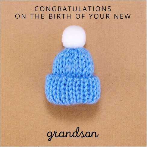 Ukodnus Congratulations on the Birth of Your Grandson Card, New Baby Boy Greeting Card for New Grandparents, Baby Reveal Keepsake Cards for New Grandma and Grandpa in Saudi Arabia