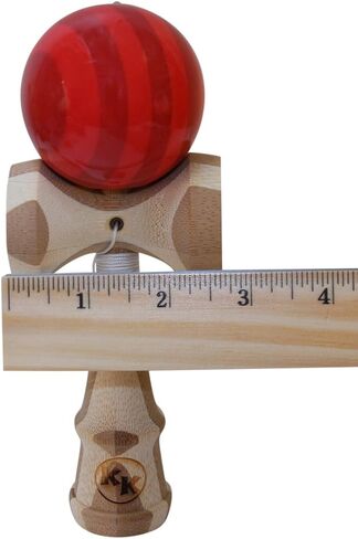 Kotaro Pro Bamboo Kendama – Full-Size Skill Toy for Tricks – Durable Ken & Tama with Extra Replaceable String – 7.25" Traditional Design (Red) in Saudi Arabia