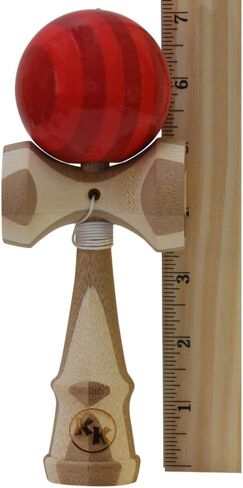 Kotaro Pro Bamboo Kendama – Full-Size Skill Toy for Tricks – Durable Ken & Tama with Extra Replaceable String – 7.25" Traditional Design (Red) in Saudi Arabia