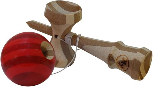 Kotaro Pro Bamboo Kendama – Full-Size Skill Toy for Tricks – Durable Ken & Tama with Extra Replaceable String – 7.25" Traditional Design (Red) in Saudi Arabia
