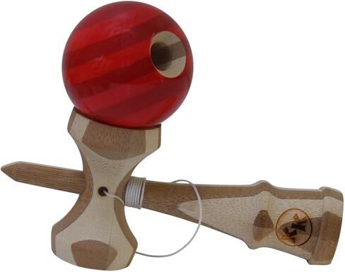 Kotaro Pro Bamboo Kendama – Full-Size Skill Toy for Tricks – Durable Ken & Tama with Extra Replaceable String – 7.25" Traditional Design (Red) in Saudi Arabia