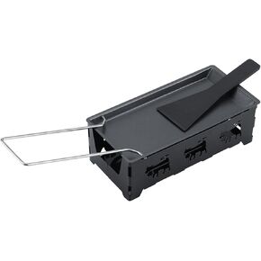 Mini Portable Non Stick Cheese Raclette Rotaster Baking Tray Stove Set for Home Kitchen Grilling Tool Carbon Steel Black in Saudi Arabia