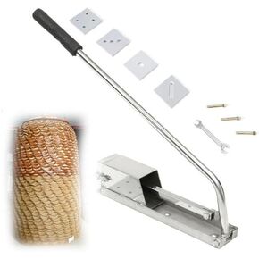 جهاز بثق الطين من الفولاذ المقاوم للصدأ، مع 4 وحدات، جهاز بثق الطين من الفولاذ المقاوم للصدأ بمقبض، قاطع حرفي للطارد، لأداة آلة الطين الناعمة لقالب الفخار من السيراميك in Kuwait