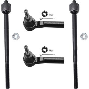 Detroit Axle - Front 4pc Tie Rods for 2009-2020 Dodge Journey ، 4 Outer & Inner Tie Rod نهايات 2010 2011 2012 2013 2015 2015 2017 2018 2018 استبدال in Saudi Arabia