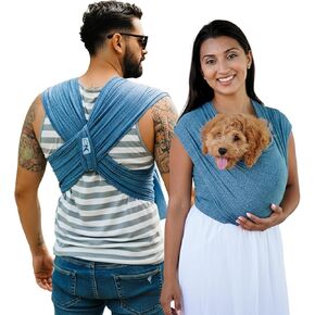 Pet K’tan Anti Anxiety Wearable Cat & Dog Carrier – Hands-Free Front Facing Adjustable Pet Cuddler Sling for Small to Medium Pets & Puppies up to 20 lbs | Pawquamarine | Small in Kuwait