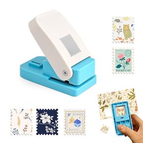 Stamp Punch， 1x0.8 Inch Rectangular Postage Stamp Puncher with Scalloped Edge， Perfect for Square Hole Punch Projects， Scrapbook Supplies， Card Making， DIY Gift Tags in Kuwait