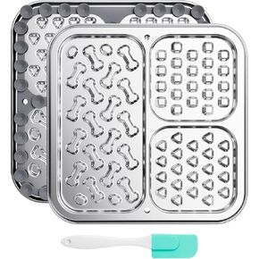 حصيرة لعق من الفولاذ المقاوم للصدأ للكلاب والقطط من كاكتويل، وسادة لعق كبيرة للتغذية البطيئة مع 46 كوب شفط، تركيب على الحائط/الأرضية/القفص، وسادة لعق زبدة الفول السوداني لتقليل الملل وتخفيف القلق in Kuwait