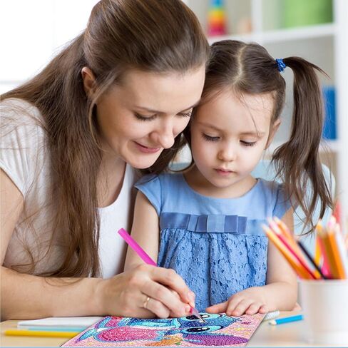 nekpiahu 6 Pack 5D Diamond Art Painting Kits for Kids Beginners, Full Drill Cute Cartoon Diamond Art Kits, DIY Big Gem Art for Children Ages 6-7-8-9-12, Home Wall Decor 6x6 Inch in Saudi Arabia