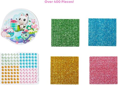Dreamworks Gabby’s Dollhouse DIY Jewelry Box - Craft Kit Bundle with Mosaic Tiles, Adhesive Gems, and 3D Foam Sticker Plus More | Gabby's Dollhouse Arts and Crafts for Girls in Saudi Arabia