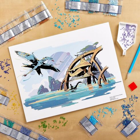 مجموعة Avatar Diamond Art Jewel حسب الأرقام من CRA-Z-Art، لوحة تصميم متينة مقاس 9 × 12 بوصة، نشاط فني سهل اللصق على الأحجار الكريمة للأطفال من سن 6 سنوات فما فوق، اصنع عملًا فنيًا متلألئًا بطابع الصورة الرمزية in Kuwait