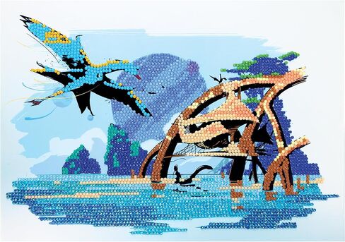 مجموعة Avatar Diamond Art Jewel حسب الأرقام من CRA-Z-Art، لوحة تصميم متينة مقاس 9 × 12 بوصة، نشاط فني سهل اللصق على الأحجار الكريمة للأطفال من سن 6 سنوات فما فوق، اصنع عملًا فنيًا متلألئًا بطابع الصورة الرمزية in Kuwait