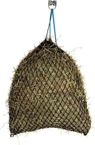 Schneiders 1" Extra Slow Feed Nylon Hay Net for Horses | Durable Design Holds 3 Flakes | Promotes Healthy Digestion and Grazing Habits | Color Black in Saudi Arabia