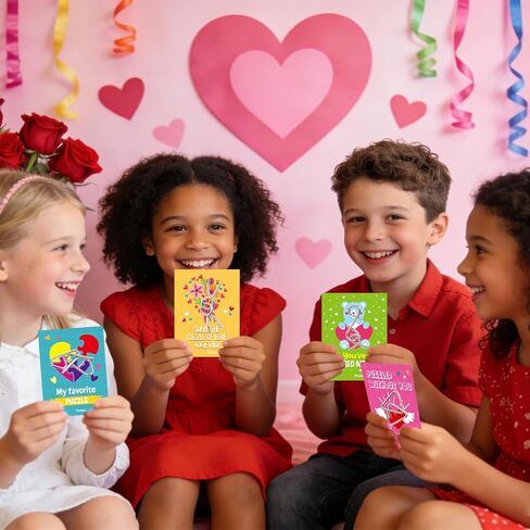 Fancy Land 24 Pack Valentines Gifts for Kids Classroom Metal Puzzles Brain Teasers Kids Valentines Day Cards for School Exchange Gifts Party Favors in Saudi Arabia