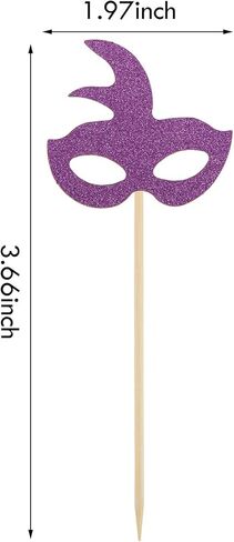 48 قطعة من أغطية الكب كيك اللامعة من Mardi Gras لتزيين الوجه وأغطية الكب كيك من أجل حفلة تنكرية Mardi Gras وحفلات أعياد الميلاد in Kuwait