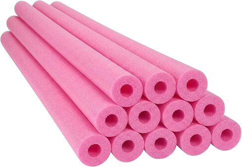 Nezyo 12 Pack Jumbo Pool Noodles Bulk Foam Swim Noodles 52 Inch Large Hollow Swimming Pool Noodle Bright Pool Noodles Floats Heavy Duty for Swimming Floating Craft Projects Padding Bumper in Kuwait