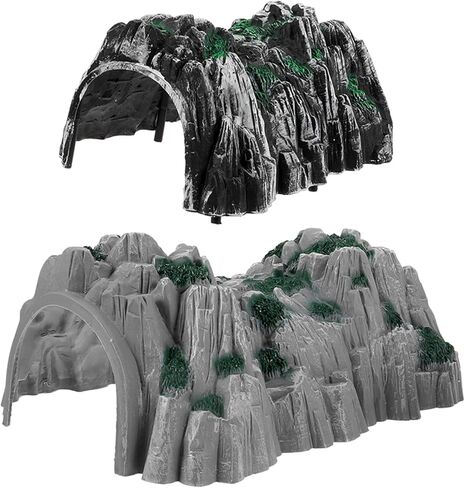 2pcs Train Tunnel Model Toy DIY Play Tunnel for Boys and Girls Plastic Model Railway Scenery Accessory in Saudi Arabia