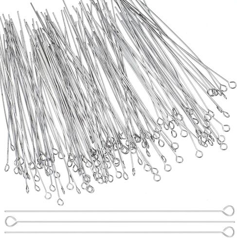 400 قطعة دبابيس لصنع المجوهرات، 70 مم/2.76 بوصة دبابيس رأس لصنع المجوهرات، دبابيس رأس لصناعة المجوهرات DIY حرفية خرز حلق قلادة قلادة سوار صنع in Kuwait