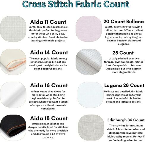 Zweigart Aida 16 Count Cross Stitch Fabric – Rustic (3321), 19.7" x 19.7", 100% Cotton Embroidery Cloth for Needlework & Crafts in Saudi Arabia